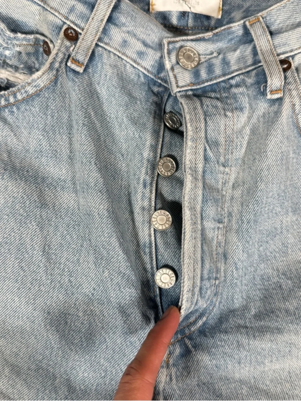 Agolde 90s Jeans Womens 28x28 (Estimated) Straight Fit High Rise Distressed - Picture 4 of 16